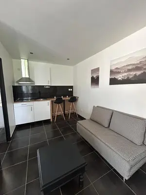 Cuisine ou kitchenette dans l'établissement appartement ILLUSION
