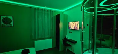 Télévision ou salle de divertissement dans l'établissement L'Hortillon