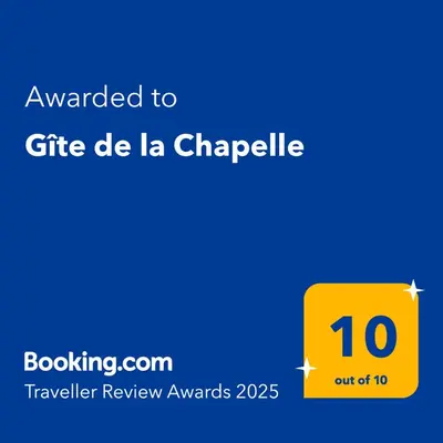 Certificat, récompense, panneau ou autre document affiché dans l'établissement Gîte de la Chapelle