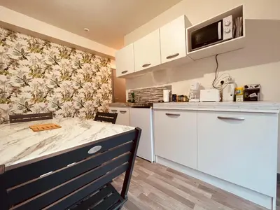 Cuisine ou kitchenette dans l'établissement Tropicana - 297