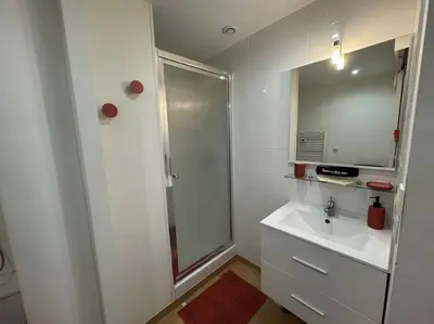 Salle de bains dans l'établissement Joli Studio au calme mais proche gare et bus