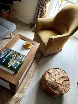 Coin salon dans l'établissement Perfect hideaway in Dieppe