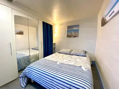 Un ou plusieurs lits dans un hébergement de l'établissement Le doux rivage plain-pied avec jardin et parking - Dog friendly - LABEL clés vacances