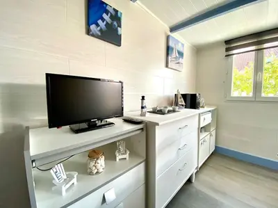Cuisine ou kitchenette dans l'établissement Le doux rivage plain-pied avec jardin et parking - Dog friendly - LABEL clés vacances