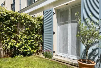 Jardin de l'établissement Modern family 3 bedroom apartment in the center of Maisons-Laffitte