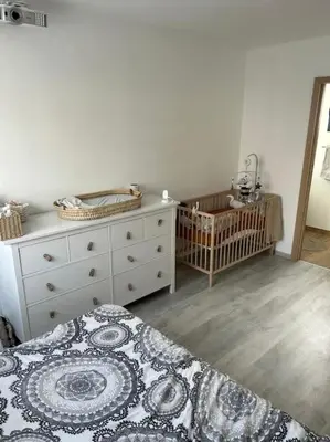 Un ou plusieurs lits dans un hébergement de l'établissement belle maison avec piscine chauffée sans vis-à-vis