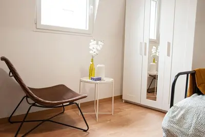 Un ou plusieurs lits dans un hébergement de l'établissement Maison de ville moderne en plein cœur de Rouen
