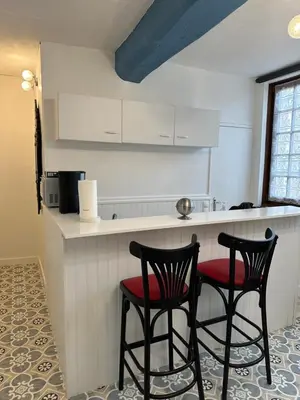 Cuisine ou kitchenette dans l'établissement Cocon Saint Ouen Rouen