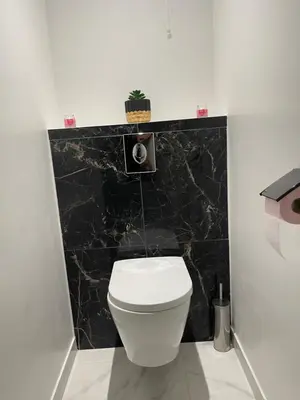 Salle de bains dans l'établissement Appartement 3 pièces à 5 minutes de la gare de Creil