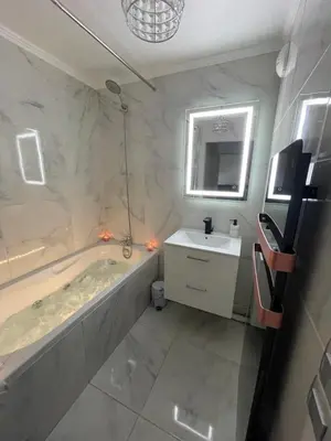Salle de bains dans l'établissement Appartement 3 pièces à 5 minutes de la gare de Creil