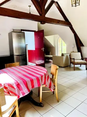 Un ou plusieurs lits dans un hébergement de l'établissement La Tsarine - Cottage - Château Le Bas Bleu