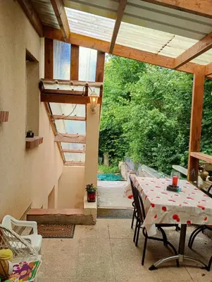 Balcon ou terrasse dans l'établissement Charmant logement à Déville proche université