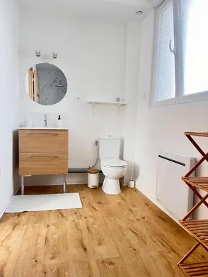 Salle de bains dans l'établissement La belle Iris