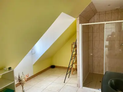 Salle de bains dans l'établissement Maison Côte Et Champs