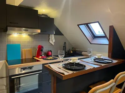 Cuisine ou kitchenette dans l'établissement Rouen Gare - Sur le toit du Donjon
