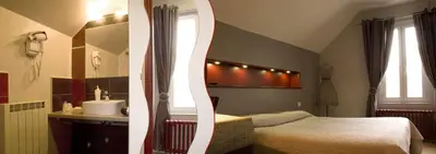 Un ou plusieurs lits dans un hébergement de l'établissement Auberge de la boucle