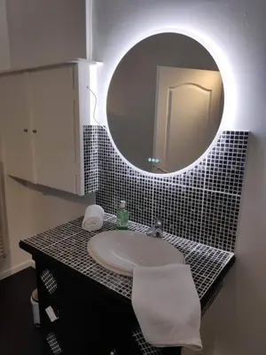 Salle de bains dans l'établissement Cosy Campagne