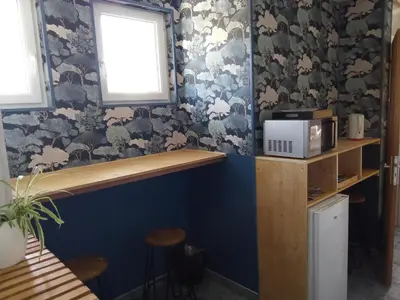 Cuisine ou kitchenette dans l'établissement La villa DEF'S