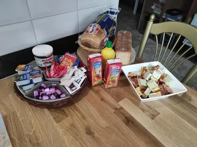 Nourriture dans la maison de vacances ou à proximité