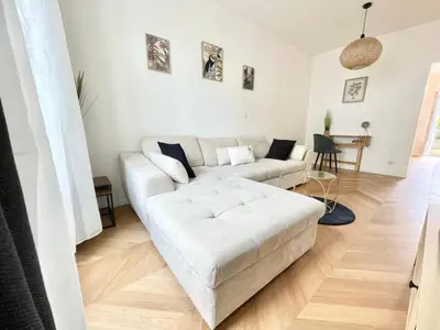 Coin salon dans l'établissement Appart Cosy Proche gare