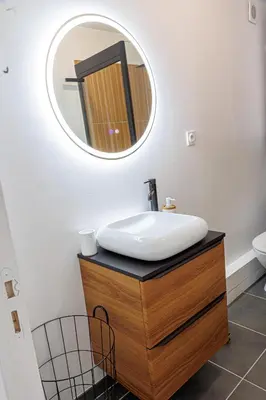 Salle de bains dans l'établissement Le Cocon Cormeillais