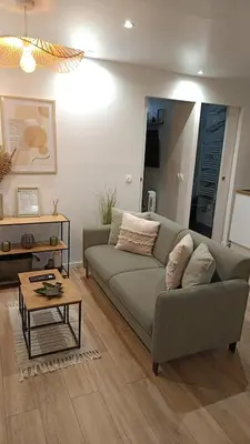 Coin salon dans l'établissement Chic Cocon in Rouen