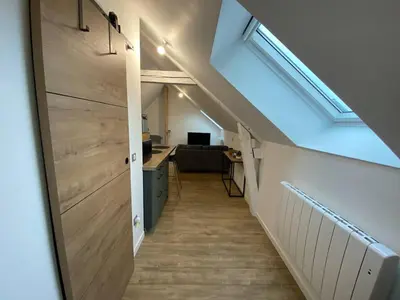 Cuisine ou kitchenette dans l'établissement Chaleureux studio hyper centre