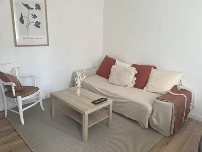 Coin salon dans l'établissement Ferme Cosy et Paisible au Bord de l'Eure