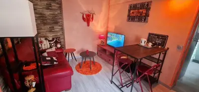 Télévision ou salle de divertissement dans l'établissement Micro studio vitaminé