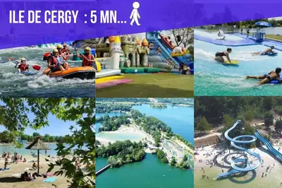 Plan de l'établissement Le Riviera Port Cergy - Elégant Duplex étoilé
