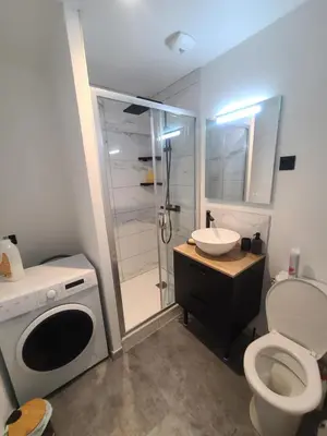 Salle de bains dans l'établissement Le Rivage Ébène & Distinction