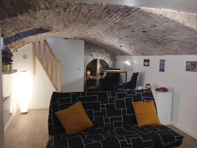 Coin salon dans l'établissement La Villa Eudoise