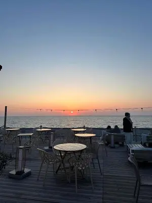 Vue générale sur la mer ou vue sur la mer prise depuis la maison de vacances