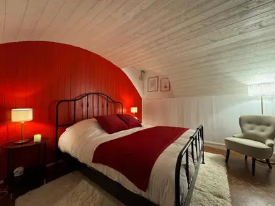 Un ou plusieurs lits dans un hébergement de l'établissement Appartement cosy et charme - 347