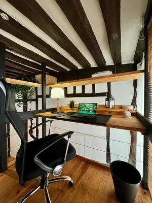 Cuisine ou kitchenette dans l'établissement Appartement cosy et charme - 347