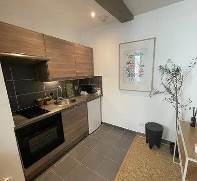 Cuisine ou kitchenette dans l'établissement Hyper Centre, Perle Rare et Chic Urbain