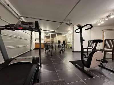 Salle ou équipements de sports de l'établissement Amfreville la Mivoie - Villa Belle vue - Piscine