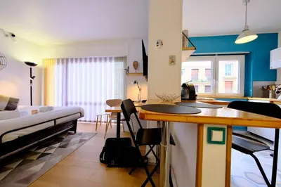 Un ou plusieurs lits dans un hébergement de l'établissement Rouen Hyper centre - Magnifique studio