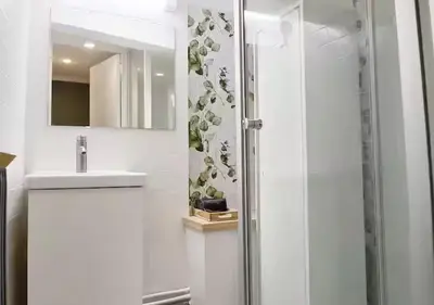 Salle de bains dans l'établissement Gare Rouen - parking gratuit