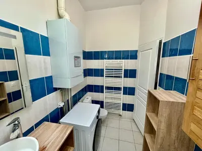 Salle de bains dans l'établissement Le Blue Bay