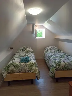 Un ou plusieurs lits dans un hébergement de l'établissement La Maison d'Emma, 10 p, grand spa, 1 h15 de Paris