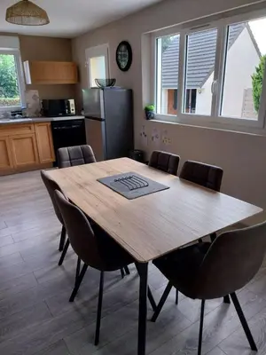 Cuisine ou kitchenette dans l'établissement Le gîte Maimbevillois