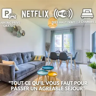 Appartement tout confort - Parking privé gratuit