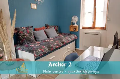 Un ou plusieurs lits dans un hébergement de l'établissement Archer 1er, Plein centre, quartier historique