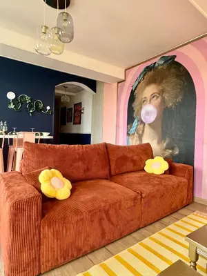 Coin salon dans l'établissement Appartement Pop Art