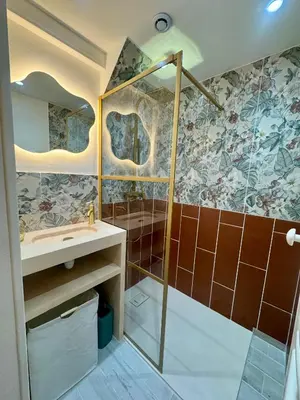 Salle de bains dans l'établissement Appartement Pop Art
