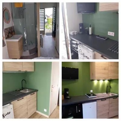 Cuisine ou kitchenette dans l'établissement Cosy cottage