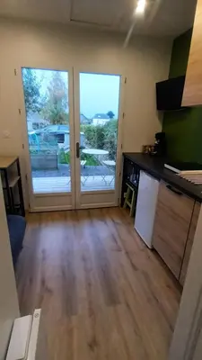 Cuisine ou kitchenette dans l'établissement Cosy cottage
