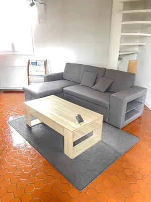 Coin salon dans l'établissement Maison de campagne