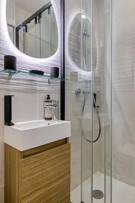 Salle de bains dans l'établissement Petit Vicomte joli studio place du Vieux Marché